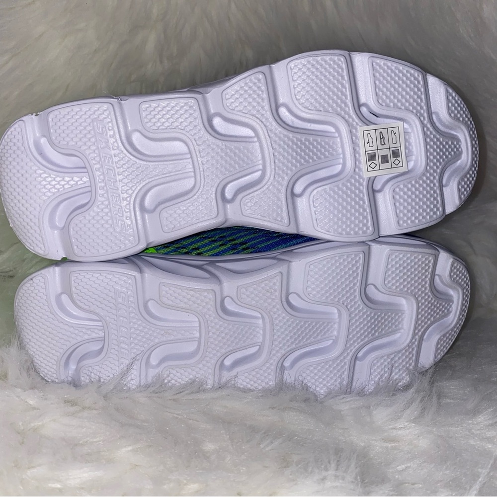 Skechers Sneakers Boys Swift Fit size 4 New in box Lime navy - Picture 8 of 10